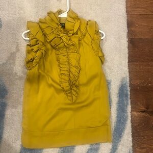 Robert Rodriguez Mustard Yellow Top with Ruffles